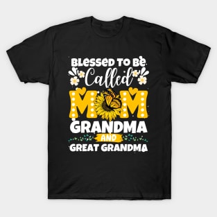 Blessed To Be Called Mom Grandma Cute Grandma Mother's Day T-Shirt